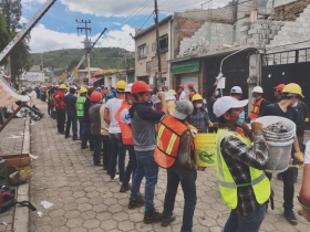 movilización de escombros en Cochimilco 6