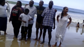 Herman Brown with Arima COTN Baptismal Candidates