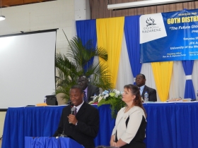 Dr Anthony Manswell and his wife Barbara at COTN Trinidad and Tobago District Assembly 2015