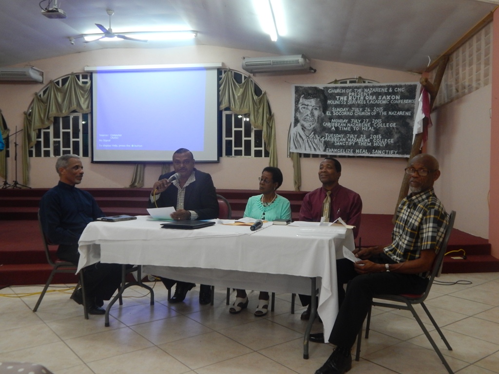Panellists George Leonce, Aziz Abidh, Leonie Chapman, Peter Stroude for Peter Sharpe, Leonard Grant for Rudyard Morgan